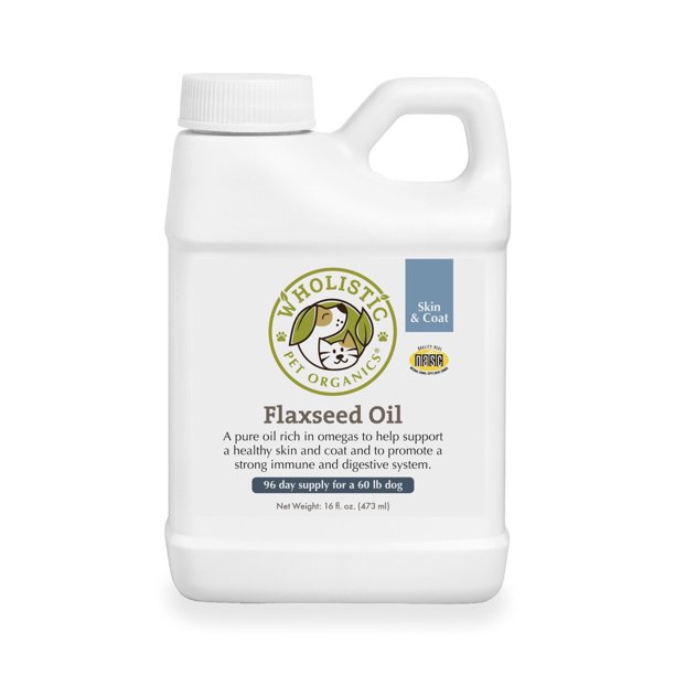 Wholistic Pet Organics Flaxseed Oil Skin & Coat Dog Supplement, 16 Fl