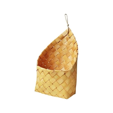 Hand-Woven Rattan Wall Organizer for Decorative Display and Home Storage Solutions