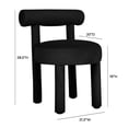 thumbnail image 2 of Carmel Black Velvet Dining Chair, 2 of 5