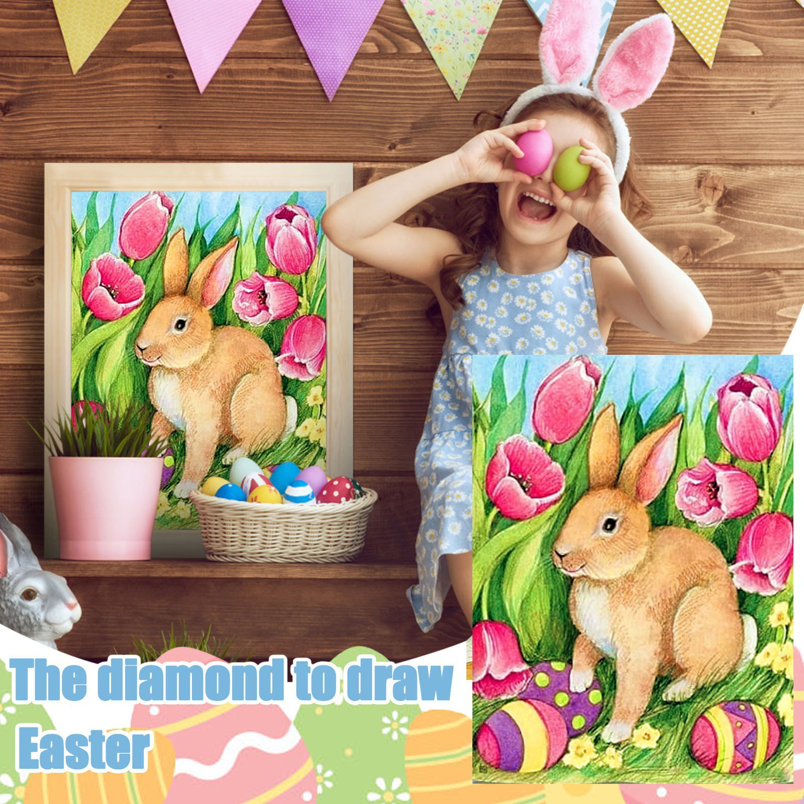 Easter Rabbit & Chicks Diamond Painting – Color-Full Creations