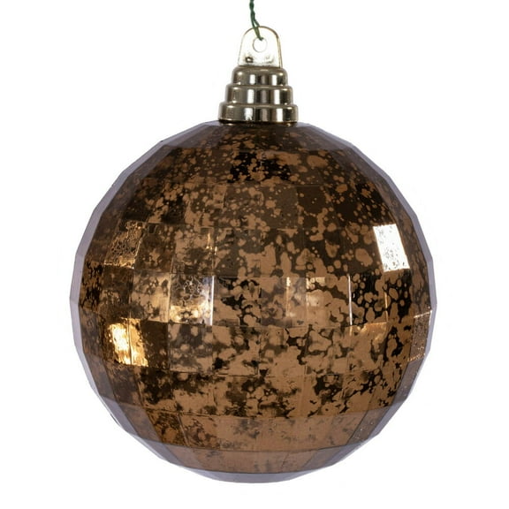 4.75" Mocha Mirror Mercury Orn 4/Bag