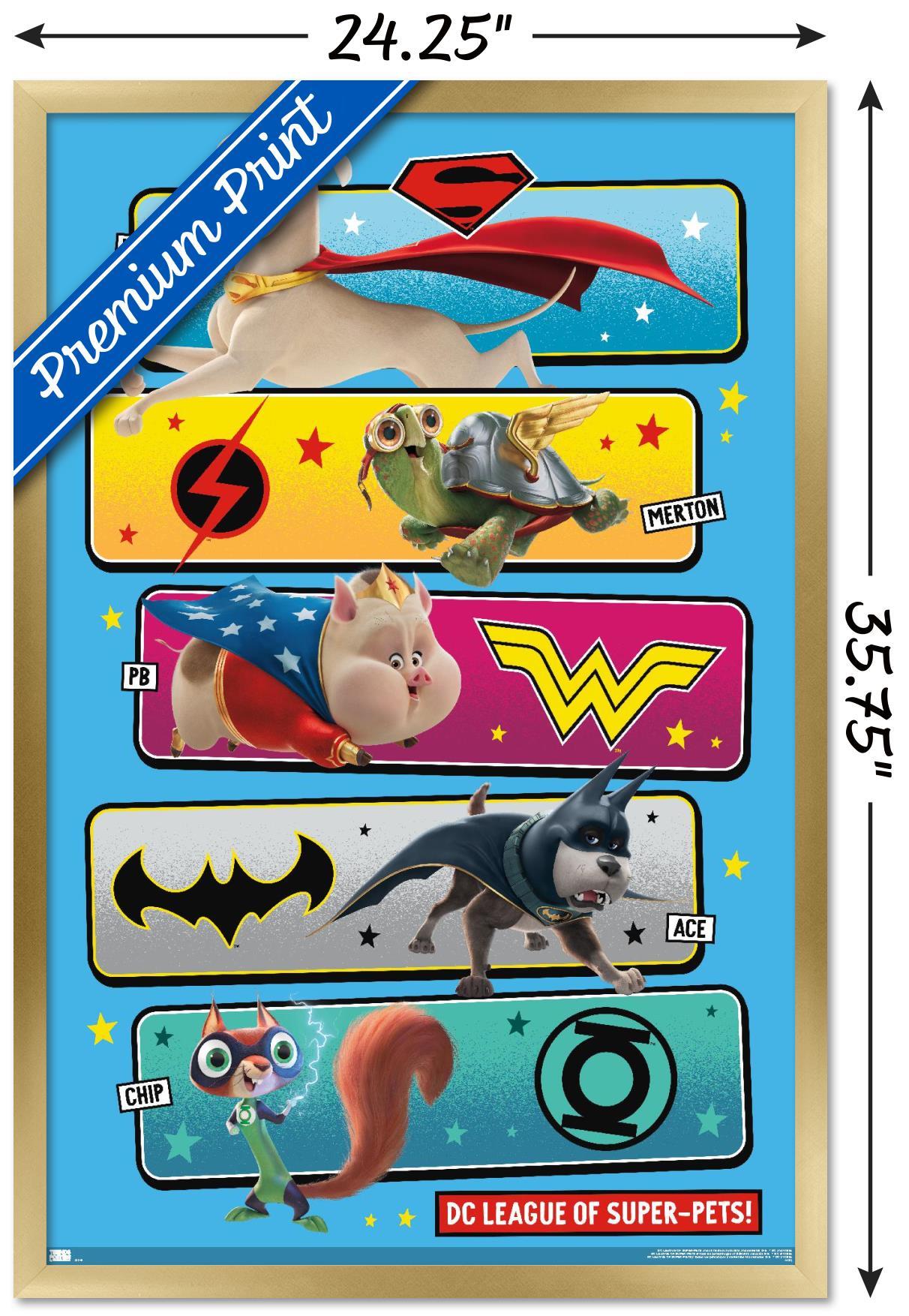 DC League of Super-Pets - The Pets Wall Poster, 22.375" x 34" Framed