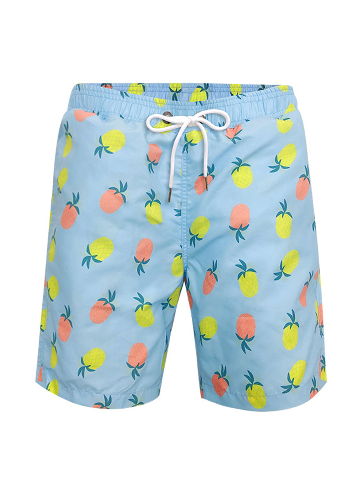 Tailor Pal Love Mens Printed Swim Trunks Quick Dry Bathing Suit Drawstring Waistband Cool Summer Beachwear Shorts M Grey