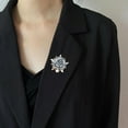 thumbnail image 6 of Elegant Rose Flower Brooch Pin for Women Men Wedding Party Gentleman's Essentials Handmade Crystal Pearl Fabric Flower Lapel Pin Dress Suit Accessories Boutonniere Ideas Gift, 6 of 13