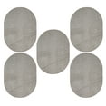 thumbnail image 1 of Furnish My Place Abstract Contemporary Stripes Modern Plush Two Tone High Low Pattern Rug, Abstract Area Rug, Pet-Friendly Carpet, Made in USA - Easy Fit Brown, 1.5' x 2.25' Oval - Set of 3, 1 of 5