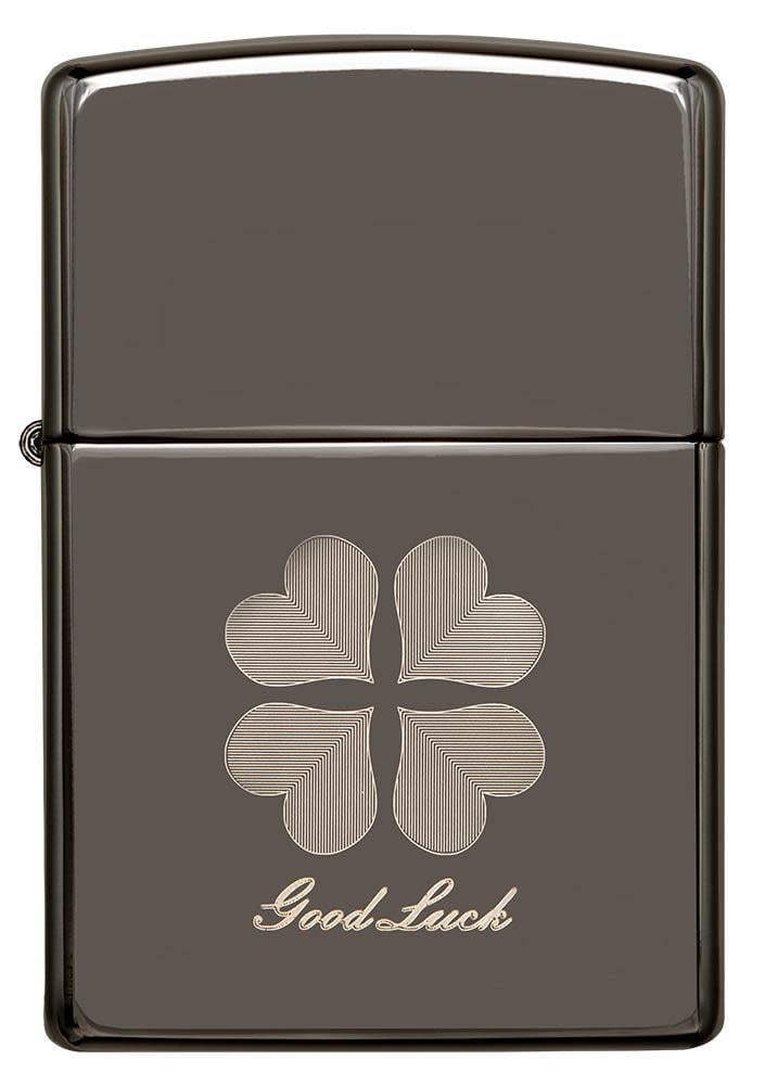 Zippo Clover Design High Polish Chrome Pocket Lighter - Walmart.com