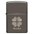 thumbnail image 2 of Zippo Good Luck Laser Fancy Fill Black Ice Pocket Lighter, 2 of 6