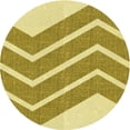 thumbnail image 1 of Ahgly Tapis de Zone Rond Lavable en Machine Intérieur Transitionnel Brun Doré Foncé, 4 Pieds Rond, 1 of 7