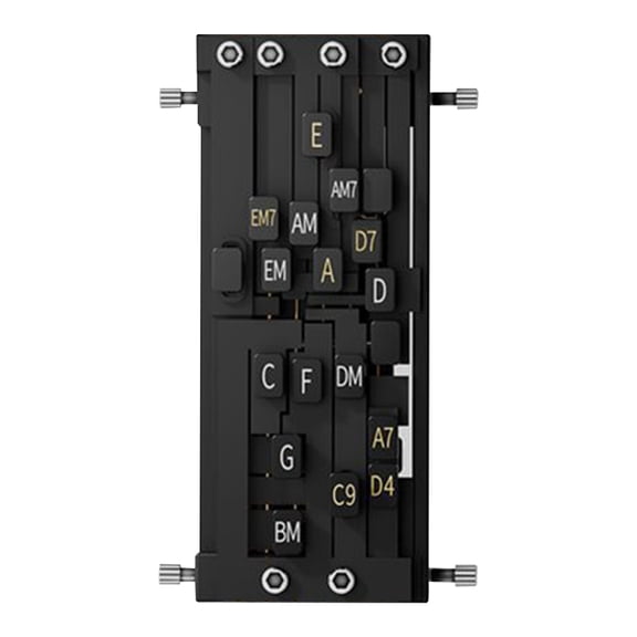 Yucurem Guitar Chord Presser, Beginner Guitar Learning Tool with 11 Chords, Capo & Picks, Easy-to-Use Chord Helper for Acoustic Guitars (38"-41") (Double Chord)