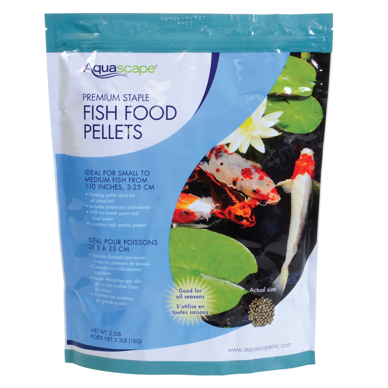 Aquascape Premium Staple Fish Food Pellets - 2.2 lb | Walmart Canada