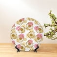 thumbnail image 6 of Balery Sunflowers Print Bone China Decorative Plate Ceramic Dinner Plates Art Crafts with Display Stand-10in, 6 of 6