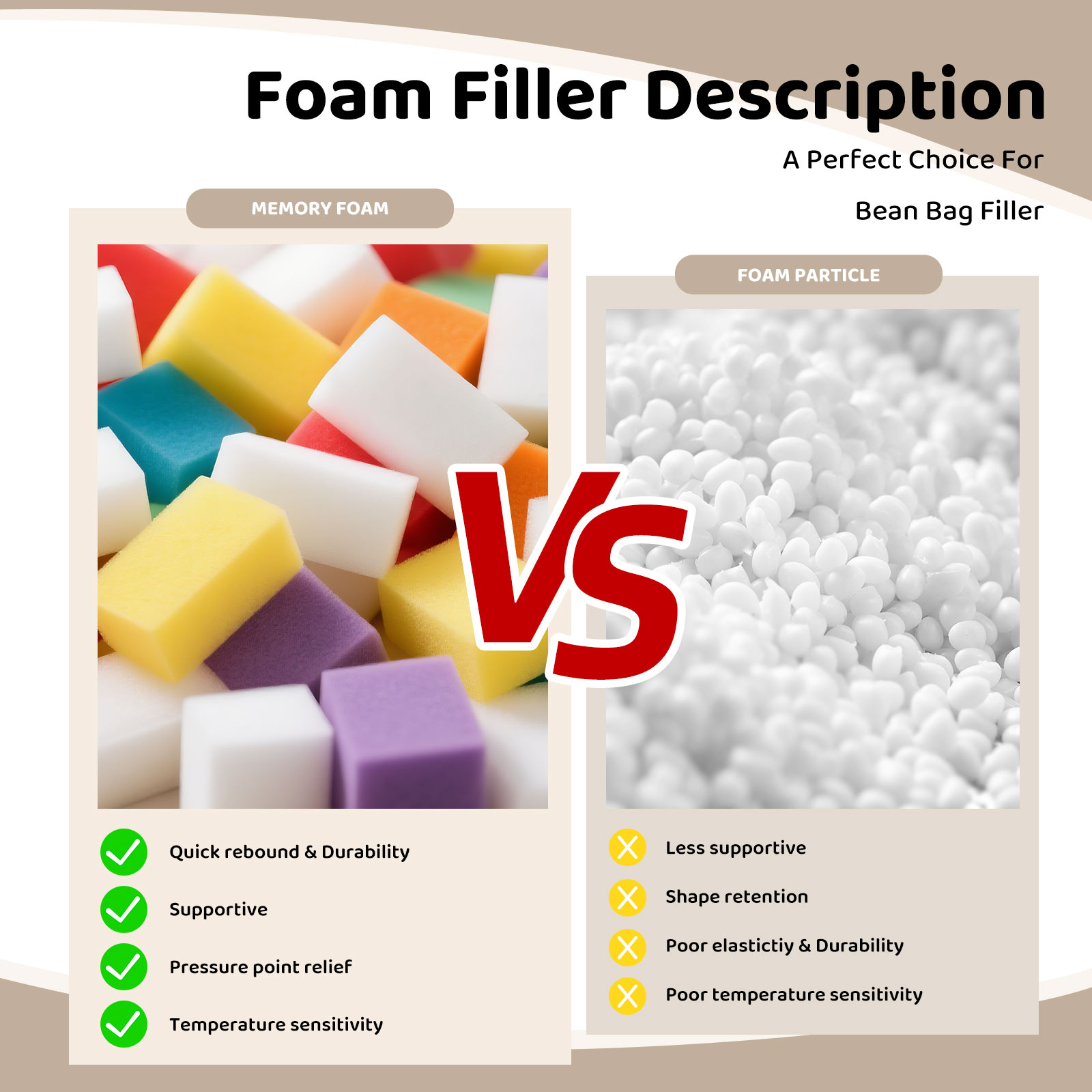 Bean Bag Filler,Shredded Memory Foam 10lbs,Bean Bag Filling Punching Bag Filler Soft Stuffing for Couch Cushion Pillows Dog Bed Stuffed Animals Beanbags Chairs Arts Crafts (10Pounds)