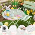 thumbnail image 3 of Round Fitted Tablecloth,Easter Egg Green Check Circle Table Cover Waterproof Table Cloth with Elastic Edge,Spring Flower Leaf Pastoral Style Outdoor Tablecloths for Kitchen Picnic 55-60in, 3 of 9