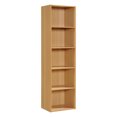 thumbnail image 1 of Hodedah 12 x 16 x 60 Inch 5 Shelf Bookcase and Office Organizer, Beech Finish, 1 of 5