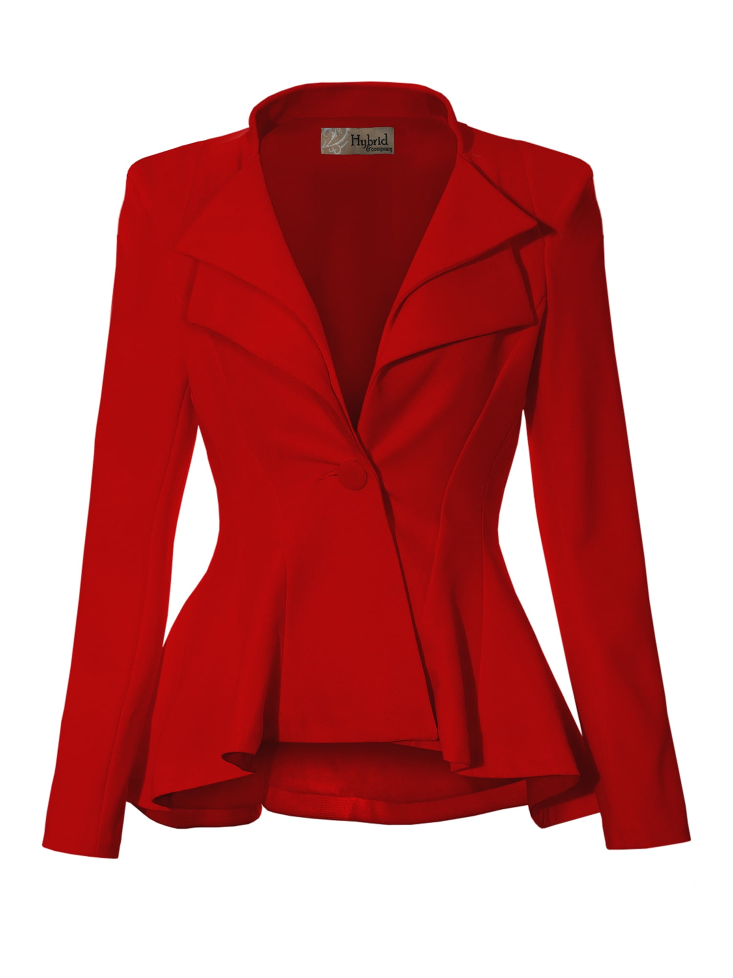 Double Notch Lapel Office Blazer 