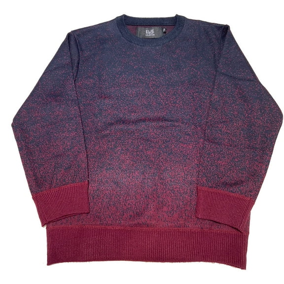 Elie Balleh Navy Faded Crew Neck Red Navy Mens Sweater