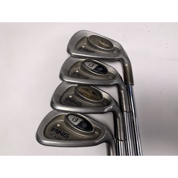 Pre-Owned Ping i3 Blade Iron Set 7-PW White Dot 3* Up Cushin JZ Regular Steel Mens RH