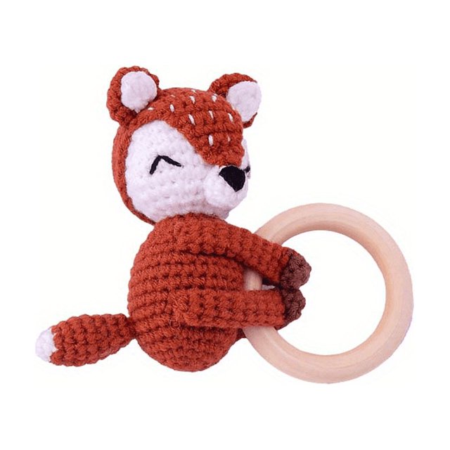 Baby Toy Knitted Reindeer Hand-held Doll Rattle