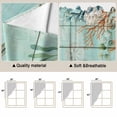 thumbnail image 5 of Teal Beach Coastal Swag Curtains for Kitchen/Bedroom/Living Room, Summer Nautical Coral Shell Botanical Vintage Scalloped Curtains 63 Inch Long, Window Swag Topper Curtains Valances 2 Panels 36"x63", 5 of 8