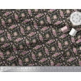 thumbnail image 3 of Soimoi Black Cotton Duck Fabric Rose & Floral Decor Fabric Printed 1 Yard 44 Inch Wide, 3 of 3