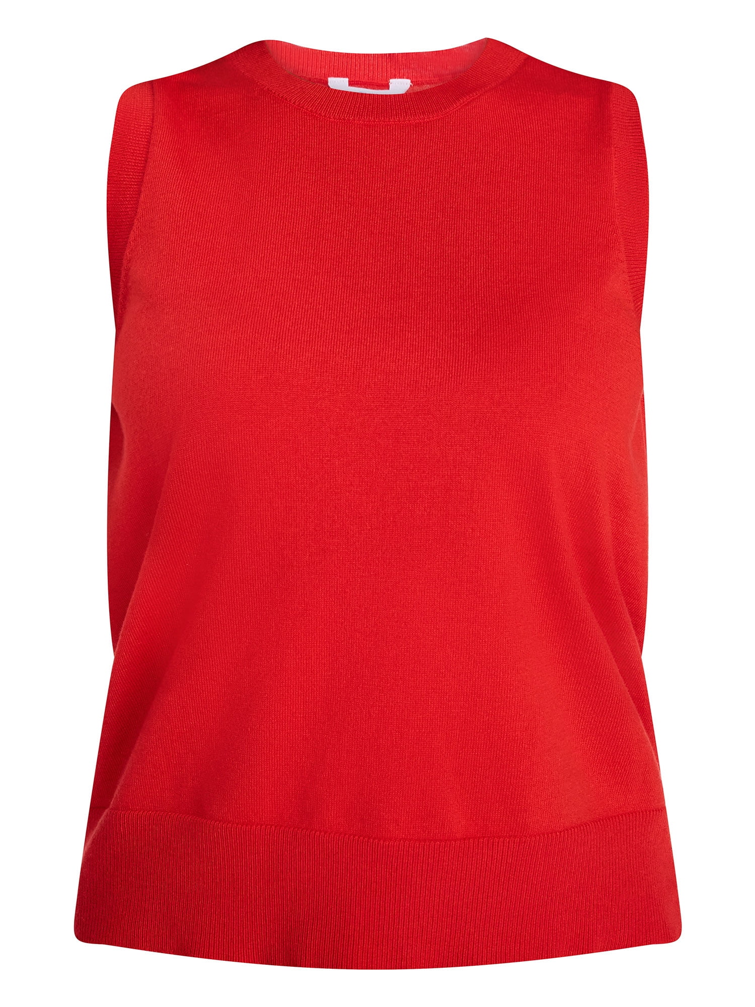 Time and Tru Women's Fine Gauge Sleeveless Sweater Shell, Lightweight, Sizes XS-XXXL