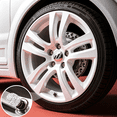 thumbnail image 2 of Rhinestone Studded Leak-Proof Tire Caps | 4-Pack Shiny Tire Bonnets for Cars, SUVs & Trucks | 15x13x7.5mm Dazzling Tire Covers with Rubber Seals, 2 of 5