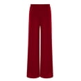 thumbnail image 4 of Haitryli Big Girls Lyrical Dance Clothes Dancing Trousers Wide-leg Pants Modern Jazz Dancewear Gymnastic Bottoms Burgundy 12, 4 of 7