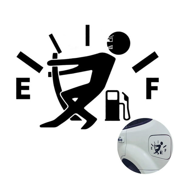 Funny Car Stickers High Gas Consumption Decal Fuel Gage Empty Stickers 20 PCS (Black)