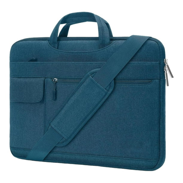 Bolso de hombro para ordenador portátil con cremalleras suaves, múltiples bolsillos, bolso cruzado para hombre y mujer, maletín para ordenador portáti 13 pulgadas