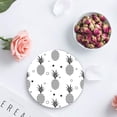 thumbnail image 4 of FMSHPON Pineapple Set of 4 Round Coaster for Drinks, Absorbent Ceramic Stone Coasters Cup Mat with Cork Base for Home Kitchen Room Coffee Table Bar Decor, 4 of 6