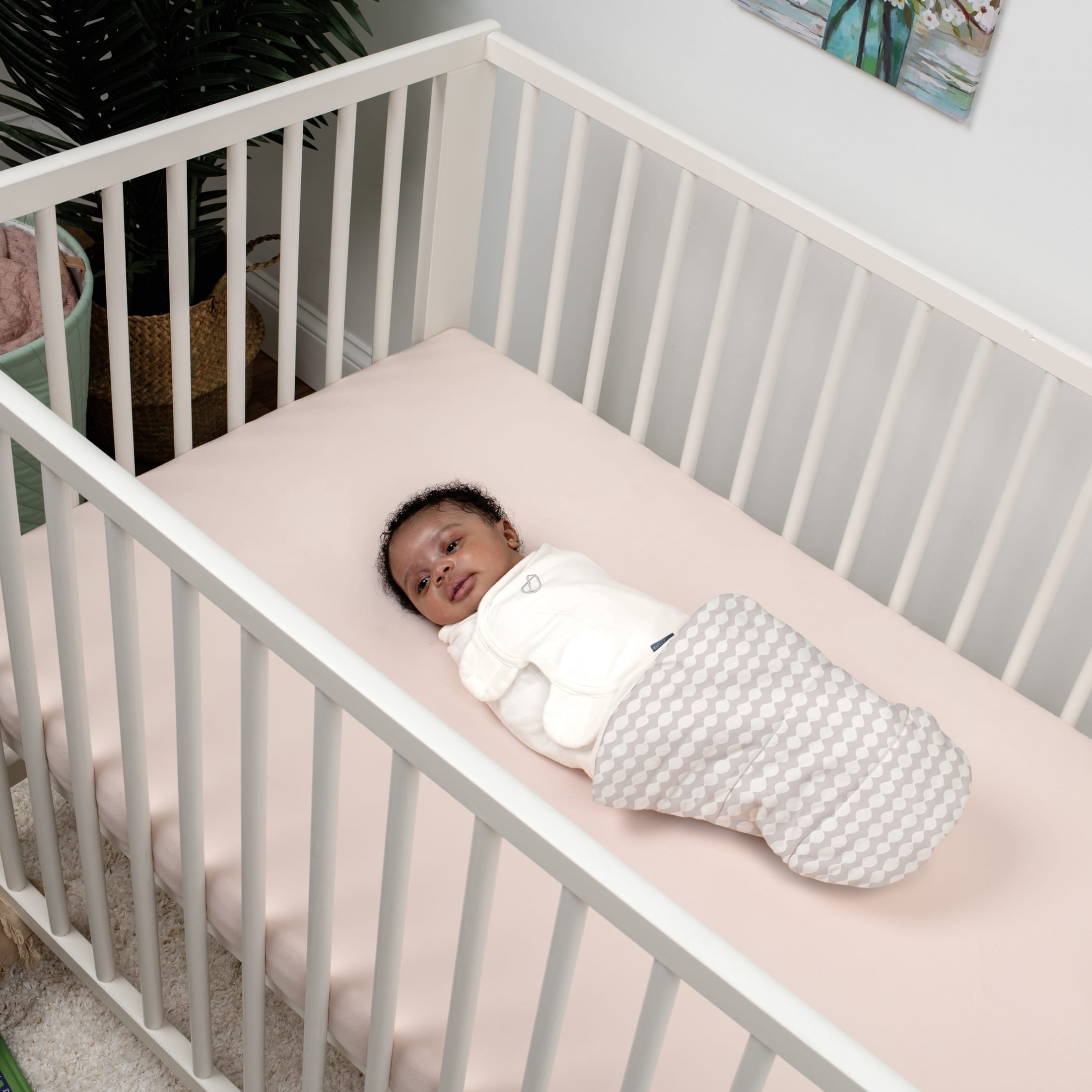SwaddleMe by Ingenuity All Season Baby Swaddle, 1.0-2.5 TOG, Size 0-3 Months, 7-14 Pounds - Dream Waves