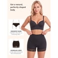 thumbnail image 2 of Women's Padded Butt Lifter Shaping Panties, Seamless Tummy Control Lace Boyshorts with Removable Pads Black, 2 of 5