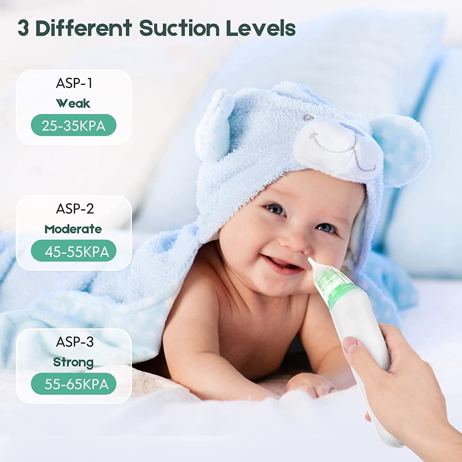 Nasal Aspirator for Baby, Baby Nose Sucker, Booger Sucker for Babies Toddlers Infants Newborns Kids,Automatic Mucus Nose Cleaner Machine