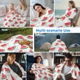 thumbnail image 5 of Summer Watermelon Cooling Blanket, Lightweight Breathable Summer Throw Blanket with Double Sided Cold Effect,Modern Tropical Fruit Watercolor Picnic Beach Blankets Bed Sheet for Hot Sleepers 50"x60", 5 of 8