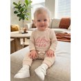 thumbnail image 3 of Cjfdfy Newborn Baby Girl Little Sister Outfit Infant Baby Girls Spring Fall Winter Clothes 0 3 6 12 18 Months Lil Sis Letters Embroidery Waffled Long Sleeve Romper with Elastic Waist Long Pants Set, 3 of 9
