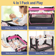 Pack and Play 4 in 1 Baby Bedside Sleeper w/Diaper Changing Table