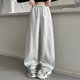 thumbnail image 1 of WILLBEST Pantalones Casuales para Mujer, Pantalones Deportivos Anchos de Pierna, Cintura Alta, Holgados, Modernos, Deportivos, con Cordón, Estilo Cómodo para Uso Diario. Extra Grande, 1 of 8