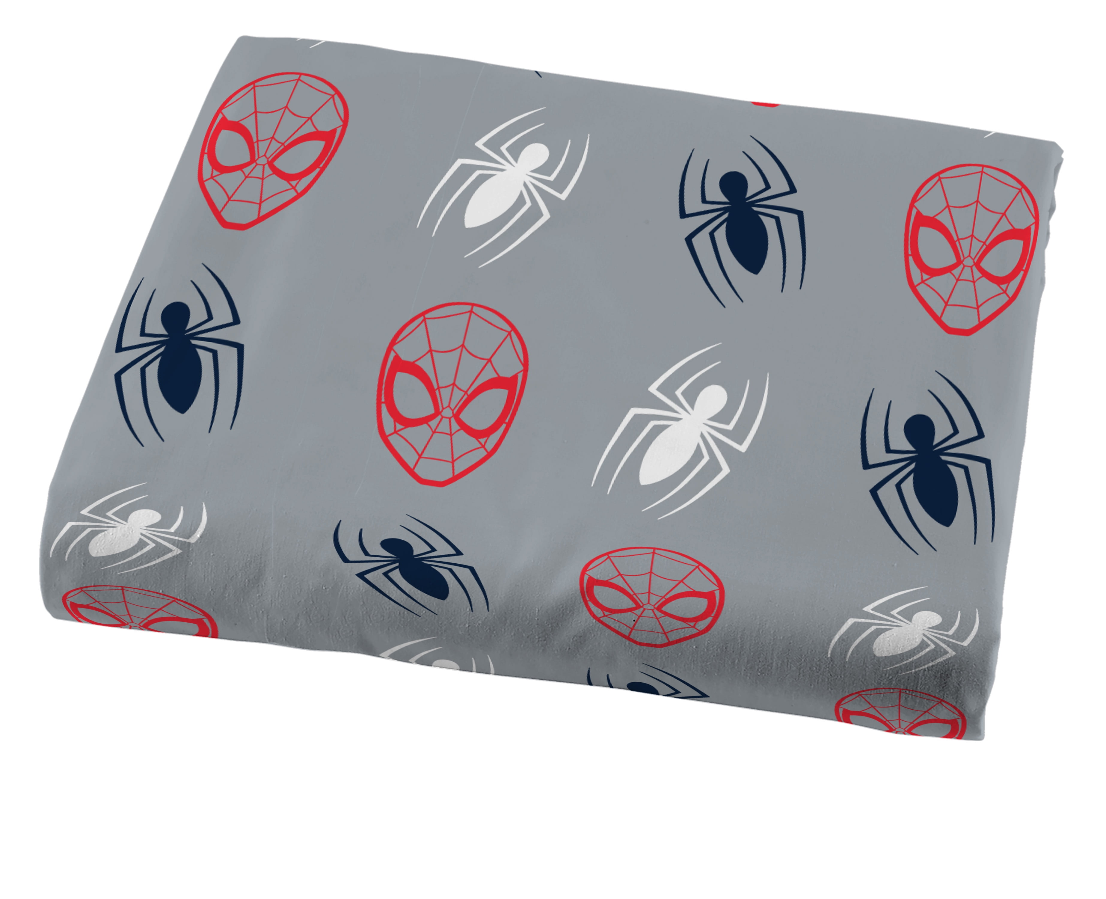 Spider-Man Kids 3-Piece Twin Sheet Set, 100% Polyester, Red, Marvel