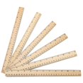 thumbnail image 1 of LEEYNEER Wooden Ruler 12 Inch Rulers Bulk Wood Measuring Ruler Office Ruler 2 Scale, 1 of 12