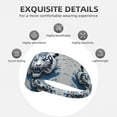 thumbnail image 3 of 3D White and Blue Tiger Headbands for Women Men, Workout Elastic Sweat Band for Yoga Running Cycling Gym Exercise Non Slip Head Bands for Women's Hair, 3 of 5