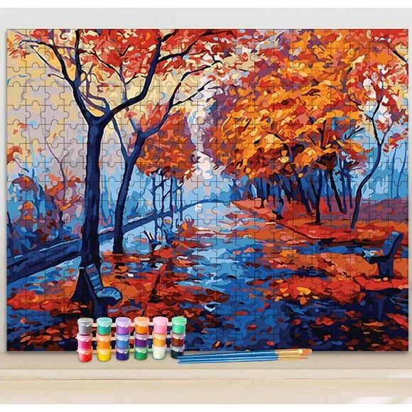 Forest Landscape Paint by Numbers 1,000 piece Jigsaw Puzzle