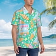 thumbnail image 3 of Fuzoiu Icecream Truck Print Hawaiian Shirt for Men, Summer Beach Casual Short Sleeve Button Down Shirts, Men’s Beach Summer Shirts with Pocket,3X-Large, 3 of 7