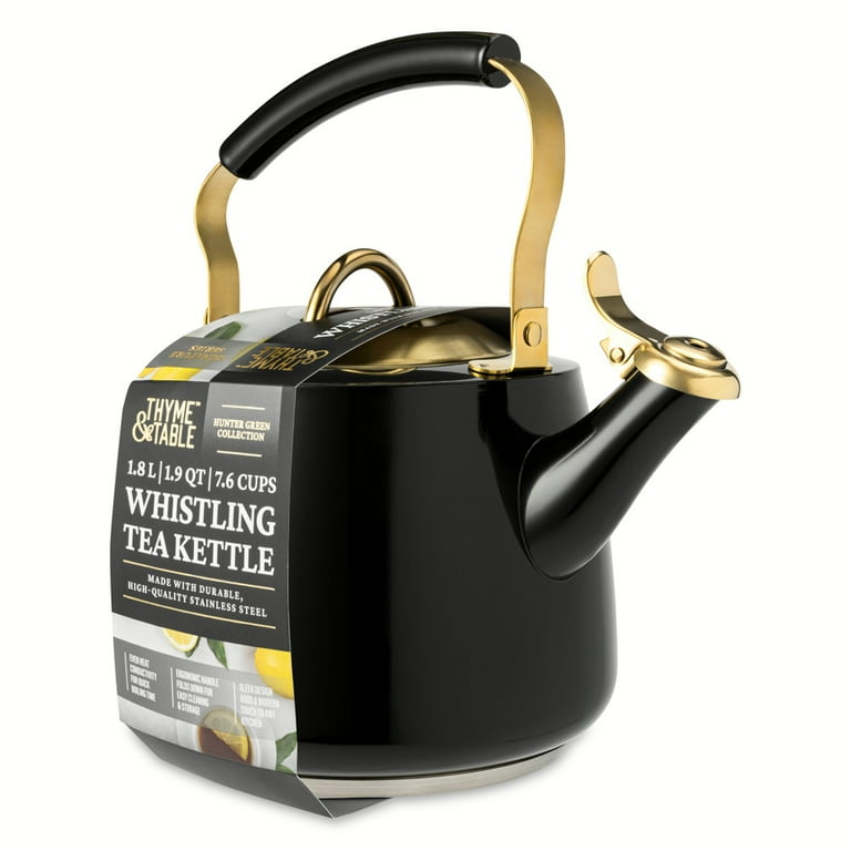 Thyme & Table Stainless Steel Stovetop Kettle 1.8L - Black Thyme & Table Stainless Steel Stovetop Kettle 1.8L - Black
