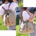 thumbnail image 5 of Bolso de mano de lona, bolso de hombro, bolso de mano para mujer, bolso de mano escolar, mochila convertible, color caqui, 5 of 5