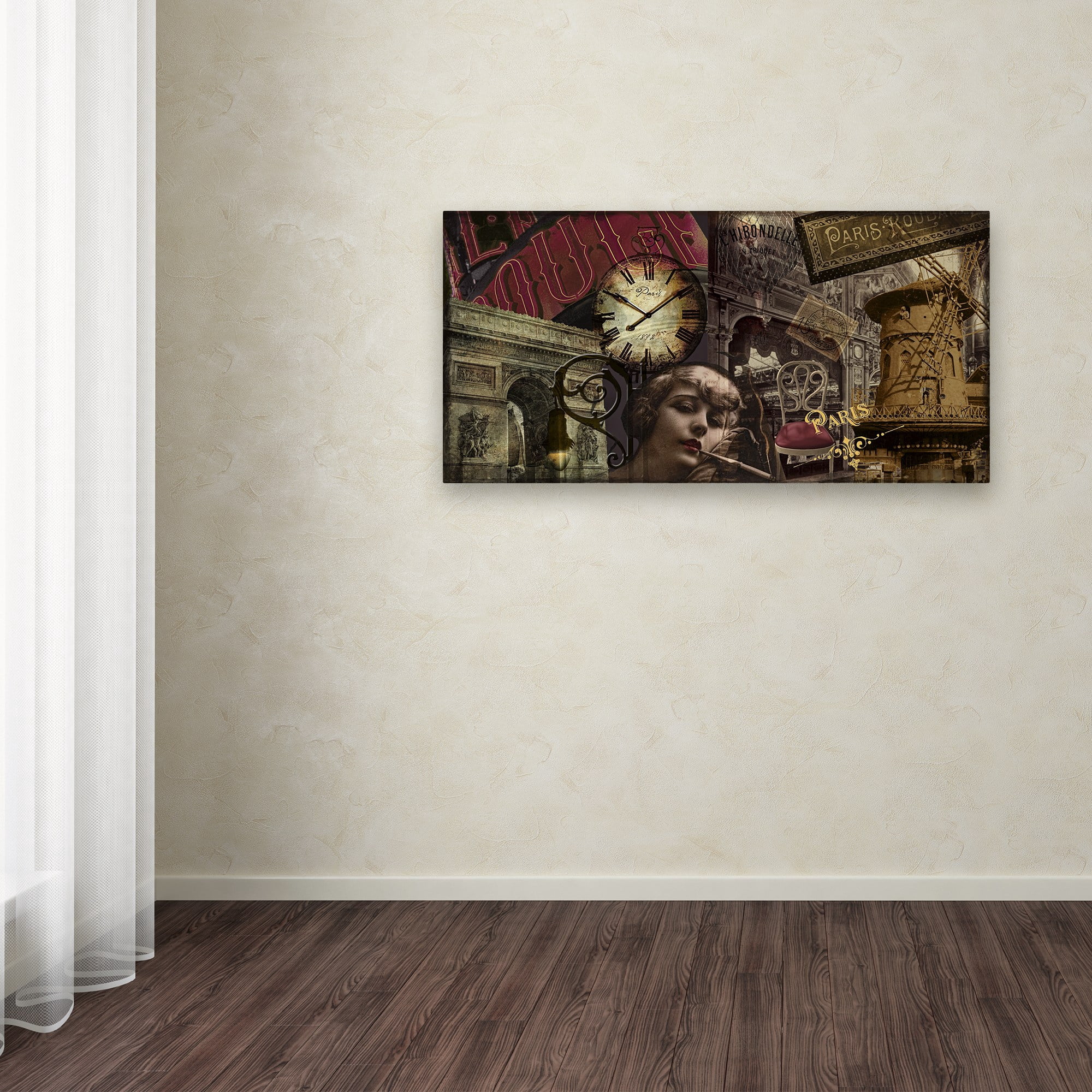 Trademark Fine Art "Streets of Paris II" Canvas Art by Color Bakery