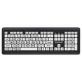 thumbnail image 1 of Teclado inalámbrico Nuklz N Magnus 325 de letras grandes, negro y blanco, 1 of 9