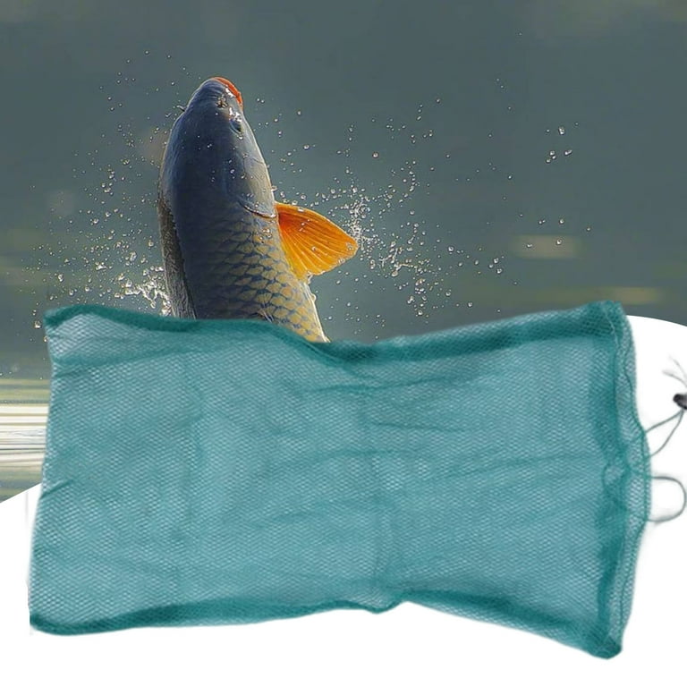 Lohuatrd Portable Mesh Fishing Net, Nylon Net Storage Bag for Fishing  Angling, Tear Resistance Fish Protection Net