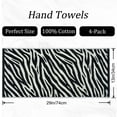 thumbnail image 4 of Bathroom Hand Towels 2 Style 4 Pack - Black Hand Towel Checkered and Zebra, Cotton 13.39"x 29.13", 4 of 9