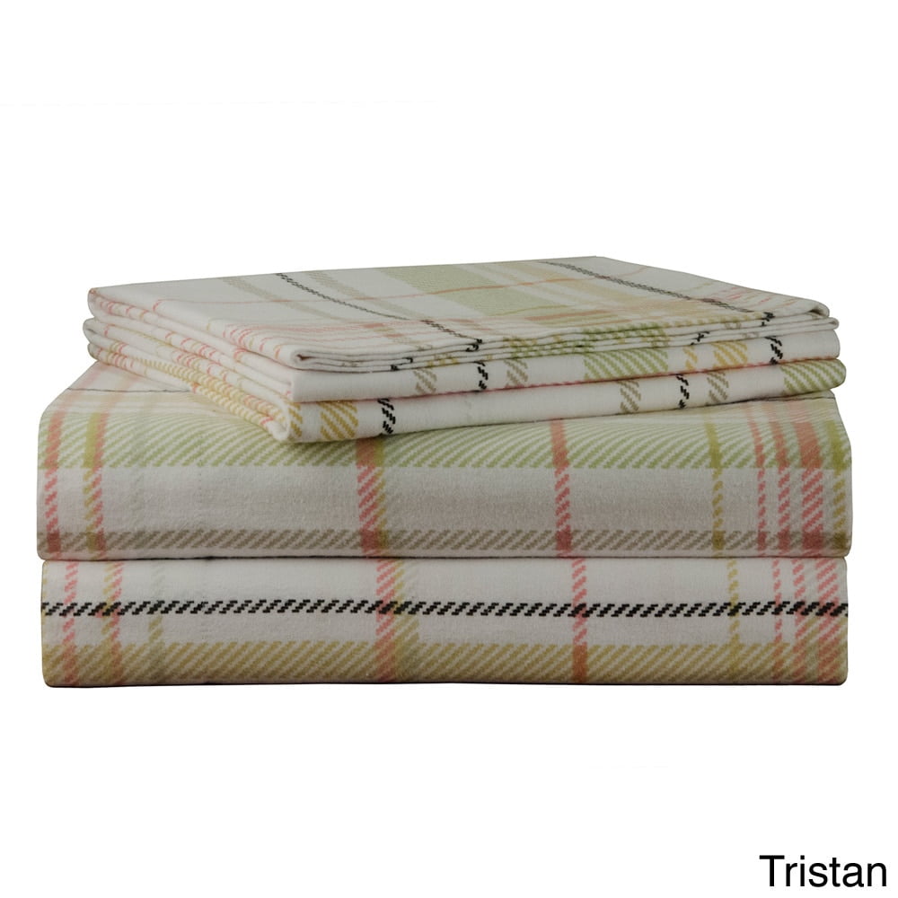 Pointehaven 170 GSM Heavy Weight Printed Deep Pocket Flannel Sheet Set