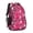 Pink Baseball Caps, variant on Gray Pink Baseball Stitches Pattern Backpack for School, Cute School Bag with Adjustable Shoulder Straps and Padded Back, 16.9"x12.6"x5.9"